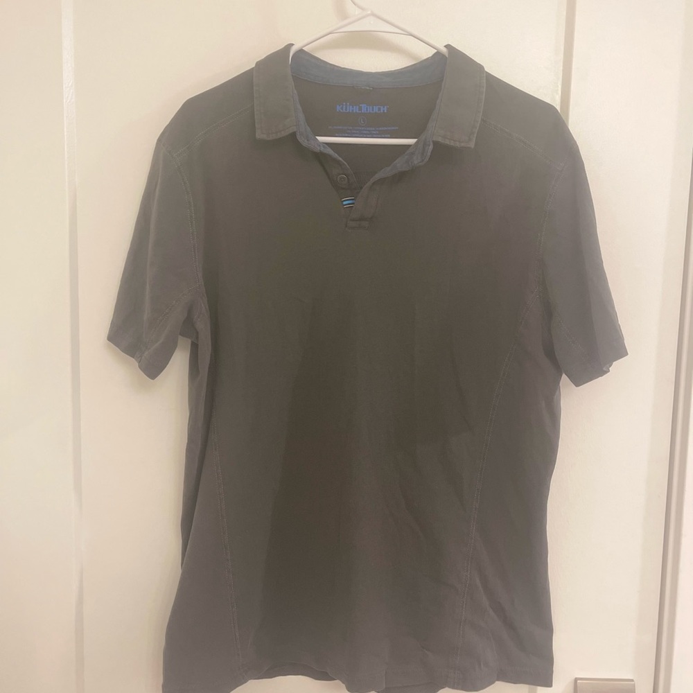 Kuhl Gorpcore Large Classic Hiking Men's Dark Gray Polo Shirt